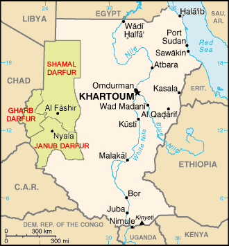 World Map Darfur