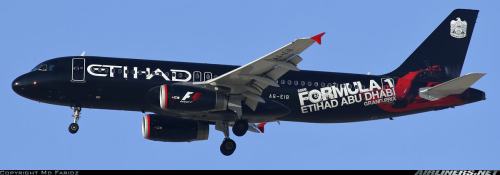 Etihad Airways Airbus A320 in special Formula-1 livery - by Md Faridz on airliners.net