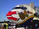 Santa hit by a plane