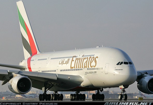 Airbus A380 in Emirates livery