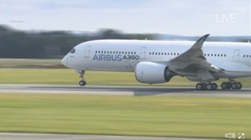 Airbus A350 XWB First flight (Live from Airbus.com)